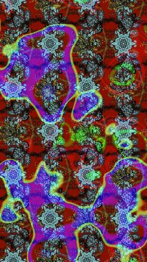 Nazik, yaz çiçekleri kahverengi ve kırmızı renklerde. Raster illüstrasyonu. Raster çiçek desenli ve çiçekli..