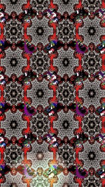 Raster illüstrasyonu. Siyah ve nötr renklerde çiçekler. Küçük çiçekte sevimli çiçek deseni var..