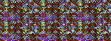 Raster. Renkli Bahar Teması eskiz kalıbı. Düz Çiçek Elementleri Tasarımı.