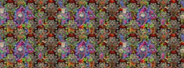 Çiçek grisi ve nötr çizim deseni. Klasik taslak çizimi. Raster çiçek izi..