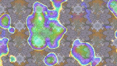 Gri ve nötr renkte çiçekler. El çizimi çiçekli soyut çizim kalıbı. Raster illüstrasyonu.