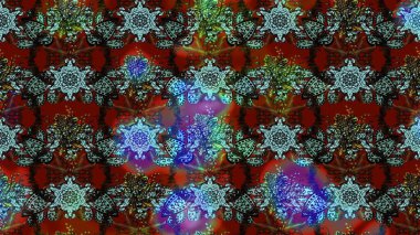 Düz Çiçek Elementleri Tasarımı. Kahverengi ve mavi renkli çiçekler. Sketch Colour Spring Theme eskiz kalıbı. Sevimli çiçek raster deseni.