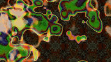 El çizimi. Raster illüstrasyonu. Çiçekli, yapraklı, çiçek desenli çizim..