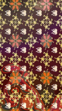 Modaya uygun kumaş deseni. Sevimli çiçek raster deseni. Renkli Yaz Temalı eskiz kalıbı. Düz Çiçek Elementleri Tasarımı.