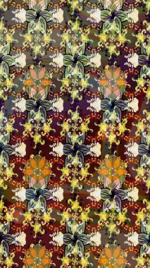 Zarif, parlak ve eskiz kahverengi ve nötr çiçek desenli tasarım. Raster. Sabıka baskıları, bebek kıyafetleri, duvar kâğıtları, paket kutuları vb..