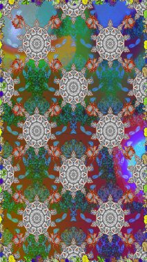 Üretim, duvar kağıdı, baskı, hediye paketi ve scrapbooking Tekstil veya kitap için çiçek sorunsuz arka plan kapsar. Raster resim. Küçük ölçekli çiçek basit şirin desen.