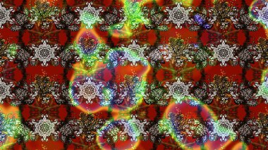 Şatafatlı bahar bahçesi dokusu. Kahverengi ve kırmızı renkte çiçek çizimi. Raster illüstrasyonu. Çiçek deseni. Kahverengi ve kırmızı renkte çiçekler.