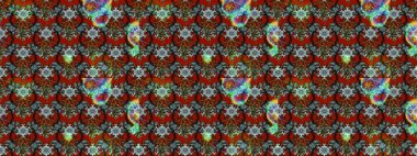 Çizim çiçek deseni duvar kâğıdı olarak kullanılabilir. Raster illüstrasyonu. Kahverengi ve kırmızı renkte çiçekler.