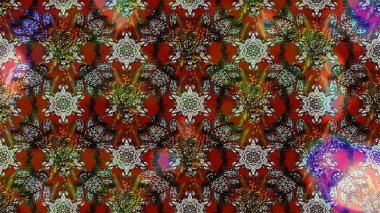 Raster illüstrasyonu. Çiçekli karalama şeklinde Raster çiçek deseni. Nazikçe, yaz çiçekleri kahverengi ve gri renklerde.