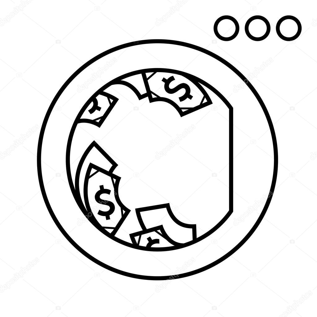 Icon Money Laundering A Simple Black Symbol Vector Illustration Premium Vector In Adobe Illustrator Ai Ai Format Encapsulated Postscript Eps Eps Format