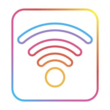 Ücretsiz wi-fi için grafik tasarım logo kablosuz izole. WiFi sembolü.