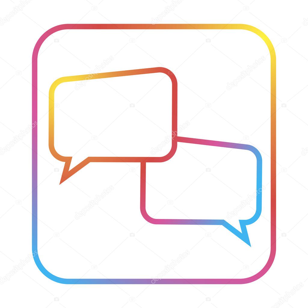 More to say chat icon. Chat buble concept line icon. Simple element illustration.