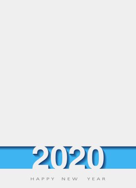 2020 mutlu yeni yıl, sıçan yılı, tasarım 3d, illüstrasyon, Katmanlı gerçekçi, afiş için, afiş el ilanları