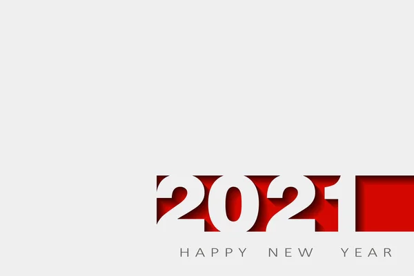 2021 mutlu yıllar, boğa yılı, tasarım 3D, illüstrasyon, katmanlı gerçekçi, afişler, afişler için — Stok Vektör