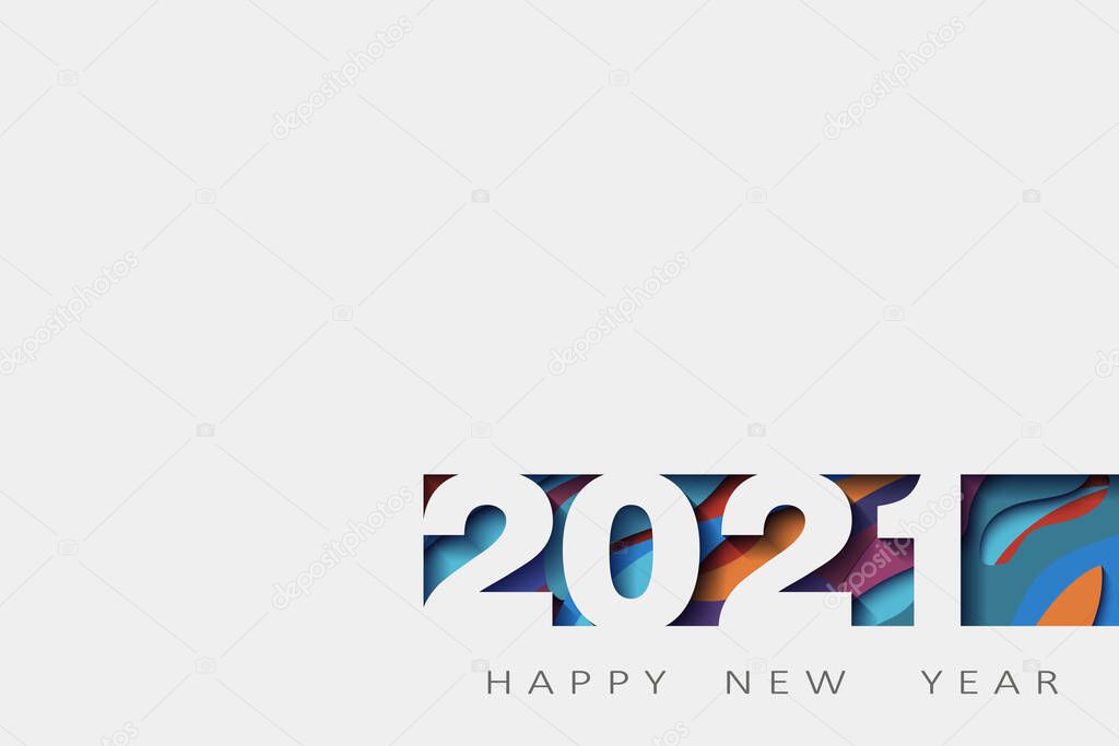 2021 happy new year, year of the bull, design 3d, illustration,Layered realistic, for banners, posters flyers