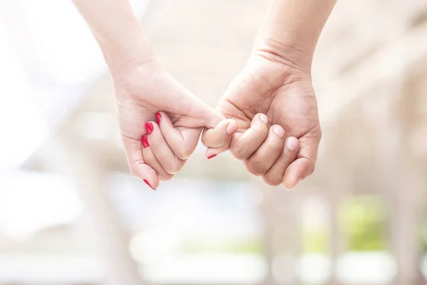 Páry Drží Ruce Žádají Ruku Valentýna — Stock fotografie