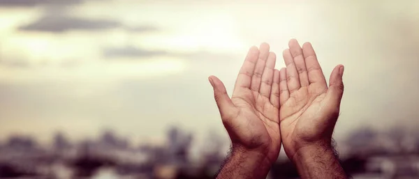 Young Man Prayed God Blessings Power Holiness — Stock Photo, Image