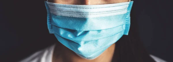 Korona Virüsünü Önlemek Için Yüz Maskesi — Stok fotoğraf