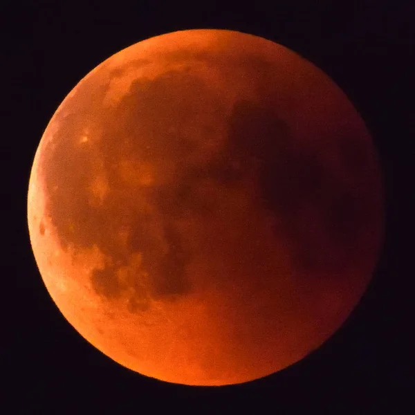 Blood Moon 2018 Longest Total Lunar Eclipse Century Occurs July — Stock Photo, Image