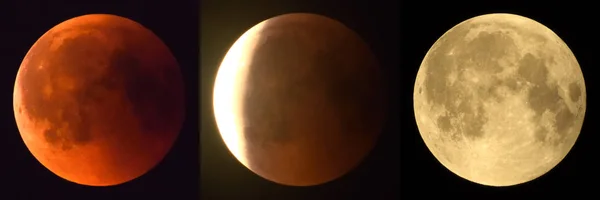 Кров Місяць 2018 Найдовший Повне Місячне Затемнення Сторіччя Відбувається Липня — стокове фото