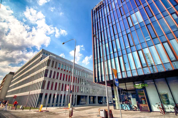 Wroclaw Polen Augusti 2018 Komandorska Kontorsbyggnad Byggd 2015 2017 Wroclaw — Stockfoto