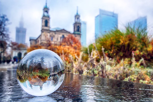 Warsaw Polonia Noviembre 2018 Plaza Grzybowski Una Plaza Triangular Centro — Foto de Stock