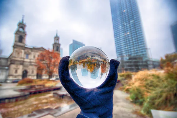 Warsaw Polonia Noviembre 2018 Plaza Grzybowski Una Plaza Triangular Centro — Foto de Stock