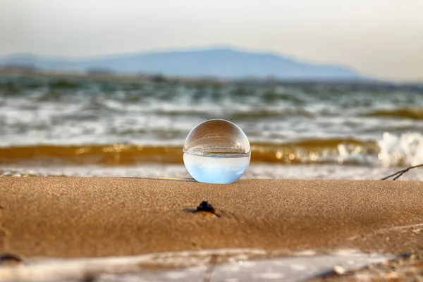 Miekower See Polen Wilde Unberührte Natur Blick Durch Ein Glas — Stockfoto
