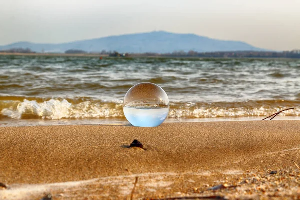 Mietkow Lake Polen Ongerepte Natuur Bekijk Door Een Glas Kristallen — Stockfoto