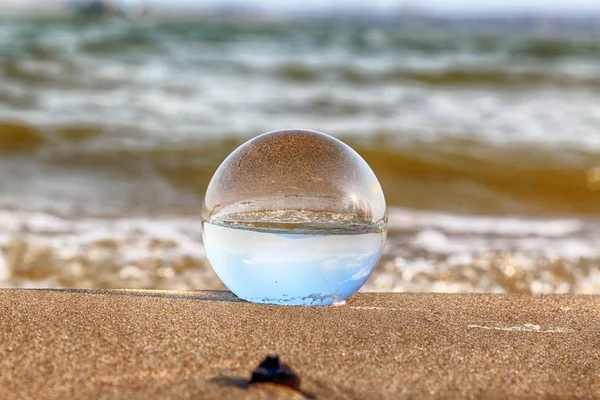 Miekower See Polen Wilde Unberührte Natur Blick Durch Ein Glas — Stockfoto