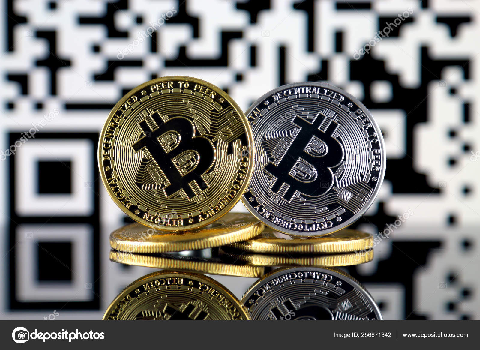 Bitcoin Btc Code Bitcoin Wallet Address Concept Stock Editorial - 