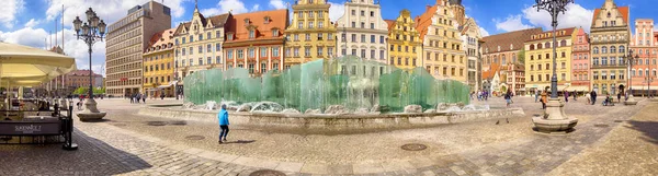 Wroclaw Polónia Abril 2019 Wroclaw Old Town Cidade Com Uma — Fotografia de Stock