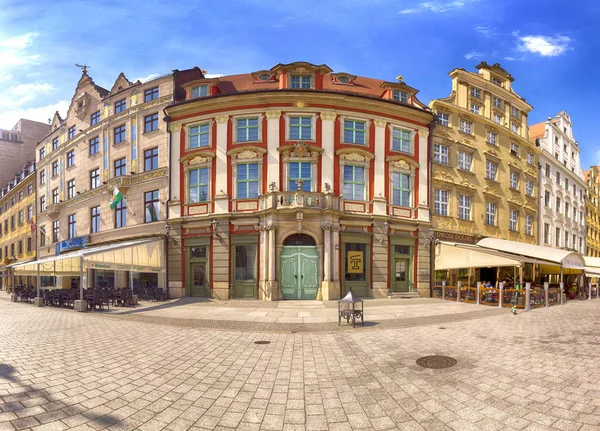 Wroclaw Polen April 2019 Wroclaw Gamla Stan Stad Med Mest — Stockfoto