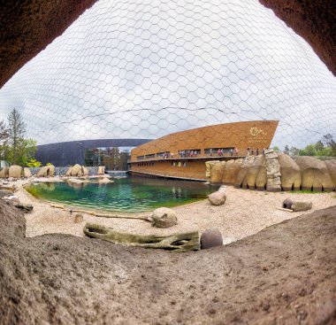 WROCLAW, POLAND - MAY 20, 2019: The Wroclaw Africarium (Polish: Afrykarium) is the only themed oceanarium devoted solely to exhibiting the fauna of Africa. Is a part of the Zoo in Wroclaw, Poland.