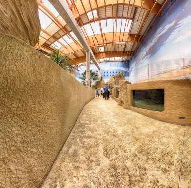 WROCLAW, POLAND - MAY 20, 2019: The Wroclaw Africarium (Polish: Afrykarium) is the only themed oceanarium devoted solely to exhibiting the fauna of Africa. Is a part of the Zoo in Wroclaw, Poland.