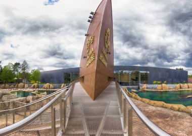 WROCLAW, POLAND - MAY 20, 2019: The Wroclaw Africarium (Polish: Afrykarium) is the only themed oceanarium devoted solely to exhibiting the fauna of Africa. Is a part of the Zoo in Wroclaw, Poland.
