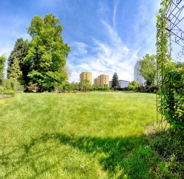 Wroclaw, Polonya-Mayıs 30, 2019: Botanik Bahçesi Wroclaw, Polonya. Bahçe 1811 den 1816 katedral Adası (Ostrow Tumski), şehrin en eski parçası üzerinde inşa edilmiştir.