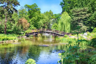 Wroclaw, Polonya-Mayıs 30, 2019: Botanik Bahçesi Wroclaw, Polonya. Bahçe 1811 den 1816 katedral Adası (Ostrow Tumski), şehrin en eski parçası üzerinde inşa edilmiştir.