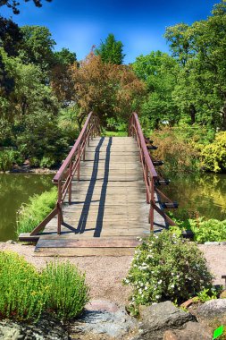 Wroclaw, Polonya-Mayıs 30, 2019: Botanik Bahçesi Wroclaw, Polonya. Bahçe 1811 den 1816 katedral Adası (Ostrow Tumski), şehrin en eski parçası üzerinde inşa edilmiştir.