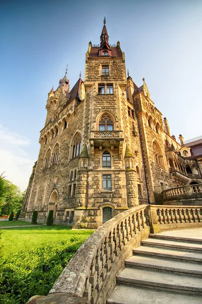 Vratislav Polsko Června 2019 Hrad Moszně Polského Opole Jedna Nejkrásnějších — Stock fotografie