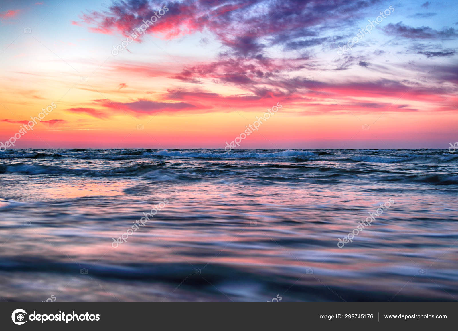 Baltic Sea Beautiful Sunset Beach Slowinski National Park Leba Poland Stock Photo Image By C Promesastudio