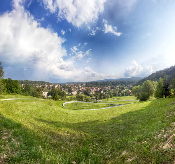 Polanica Zdroj Polonia Agosto 2019 Polanica Zdroj Una Ciudad Balneario — Foto de Stock