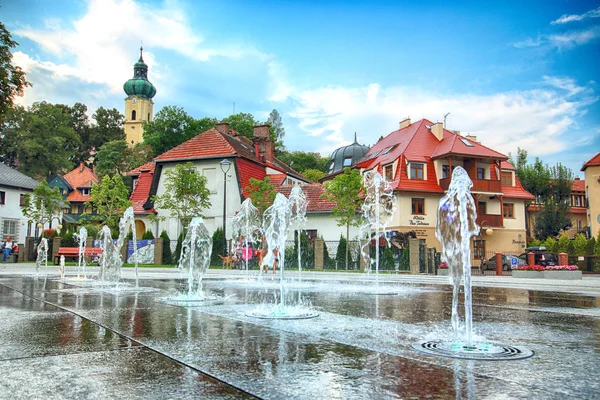 Polanica Zdroj Polónia Agosto 2019 Polanica Zdroj Uma Cidade Termal — Fotografia de Stock