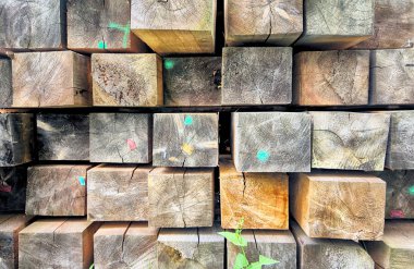 Ahşap küp yığın doku arka plan