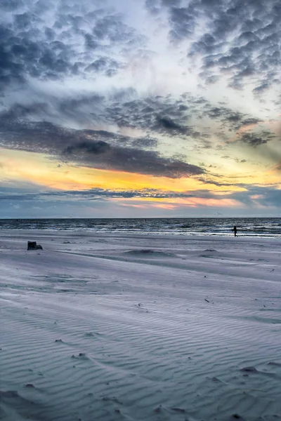 Βαλτική Θάλασσα Και Όμορφο Ηλιοβασίλεμα Στην Παραλία Στο Εθνικό Πάρκο — Φωτογραφία Αρχείου