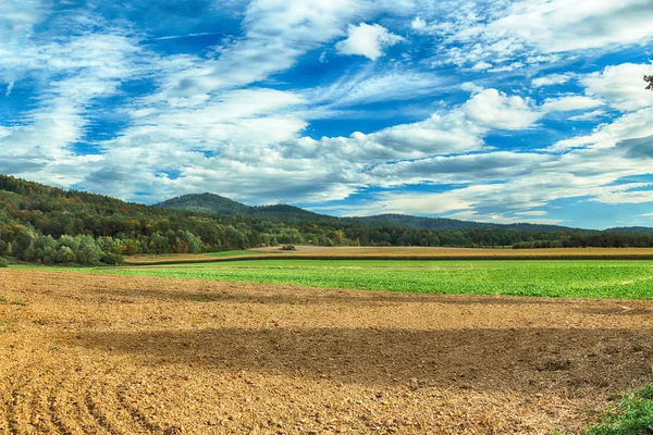 Slezanski Landscape Park Nära Wroclaw Polen Solig Dag Bergen Sista — Stockfoto