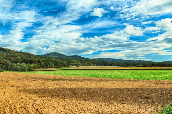 Slezanski Landscape Park Nära Wroclaw Polen Solig Dag Bergen Sista — Stockfoto