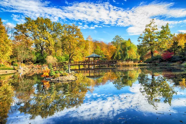 Wroclaw Polónia Outubro 2019 Jardim Japonês Está Situado Nas Proximidades — Fotografia de Stock