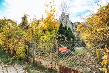 Wroclaw, Polonya - 18 Ekim 2019: Szczytnicki Parkı, Polonya 'nın Wroclaw kentindeki Pergola ve Centennial Hall yakınlarında yer almaktadır. Polonya 'nın altın sonbaharında güzel doğa.