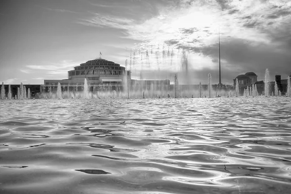 Wroclaw Polen Oktober 2019 Wroclaw Multimedia Fountain Centennial Hall People — Stockfoto